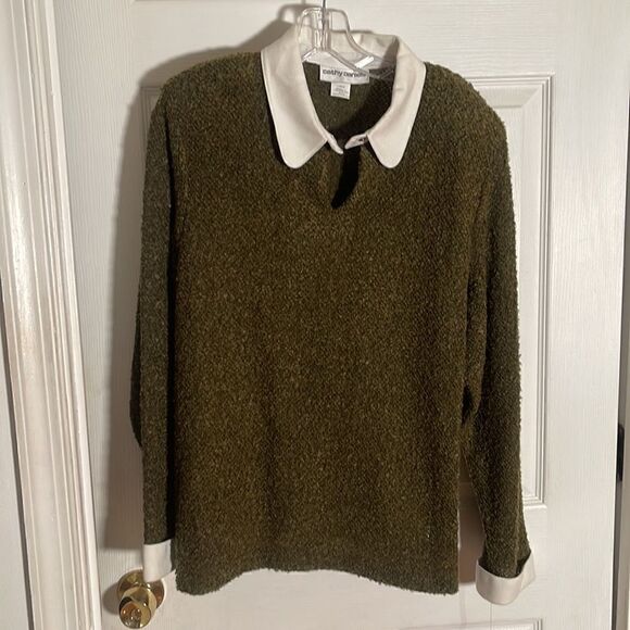 Cathy Daniels slip over light weight mock shirt/sweater look pullover NWT - Picture 1 of 4
